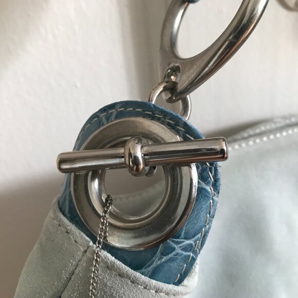 Via Repubblica | Blue Suede Handbag - Picture 6 of 11